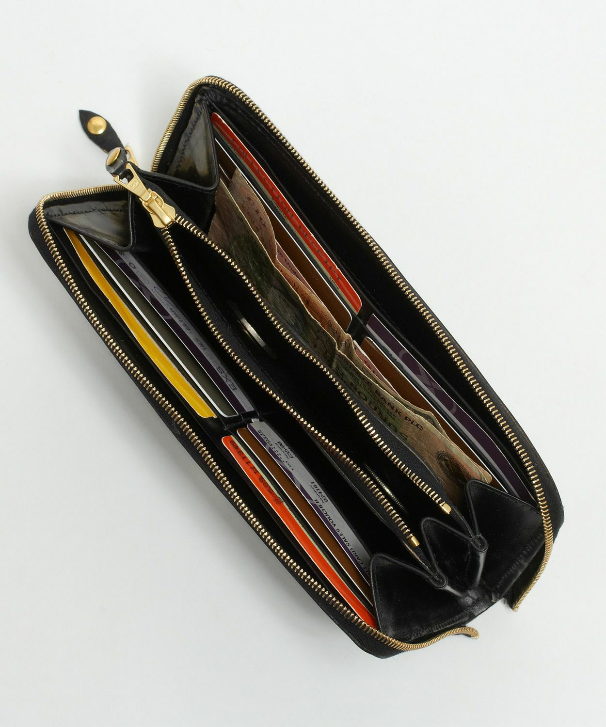 【極美品✨】グレンロイヤル エンボス ラウンドファスナー 長財布 黒 GLENROYAL（グレンロイヤル） 長財布 ラウンドファスナー 本革