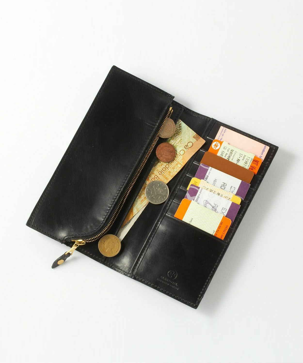 GLENROYAL/グレンロイヤル】LONG WALLET WITH CURVED ZIP/ブライドル