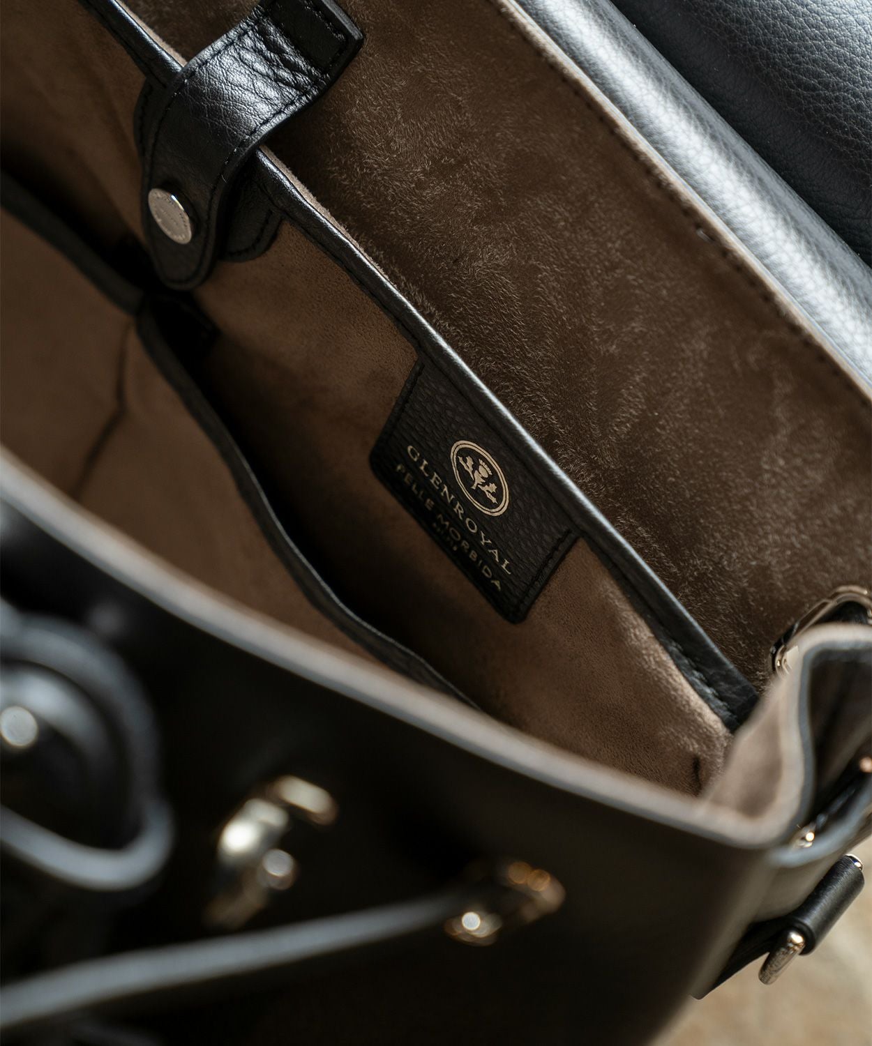 GLENROYAL公式限定]PELLE MORBIDAxGLENROYAL フラップボストンバッグ