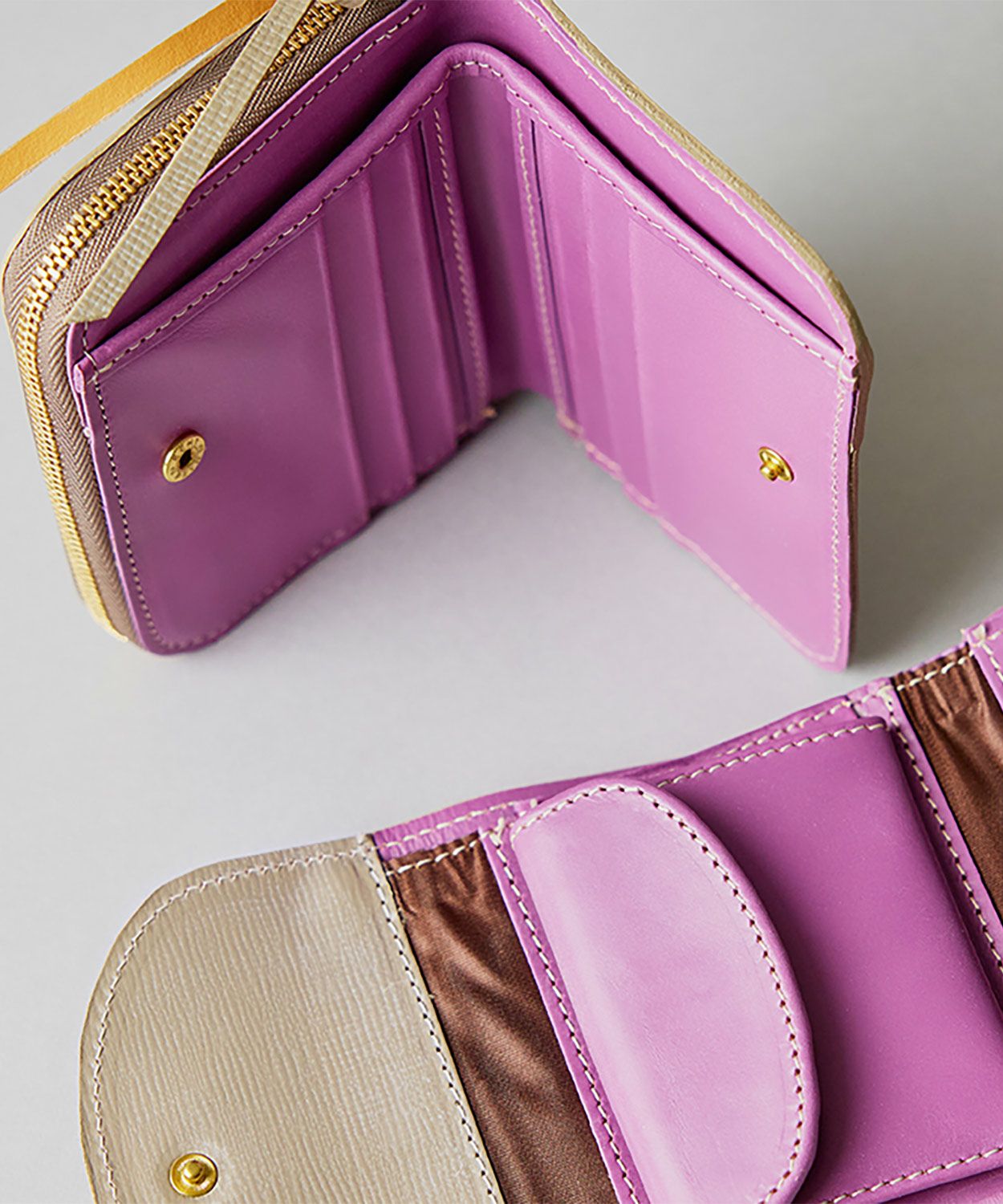 フラップ付きミニ財布(バイカラー)(グレイスコレクション) 全2色